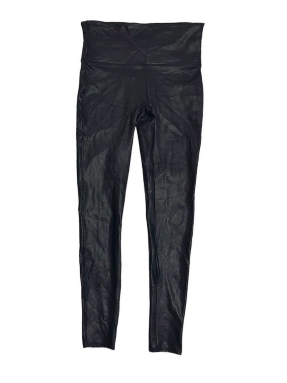 SPANX Black Faux Leather High-Waist Leggings